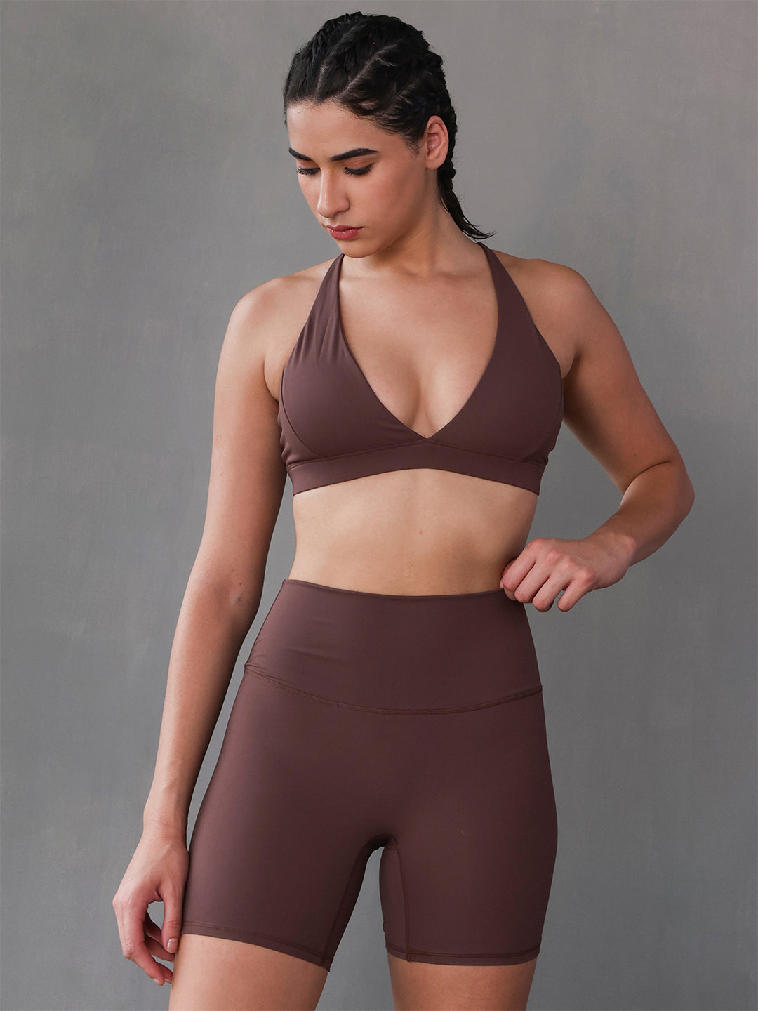 Women’s Brown SculptFit Gym Co-Ord Set