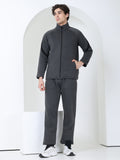 Men Anthra Black Full Zipper Winter Tracksuit