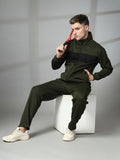 Men Olive Black Winter Tracksuit | CHKOKKO