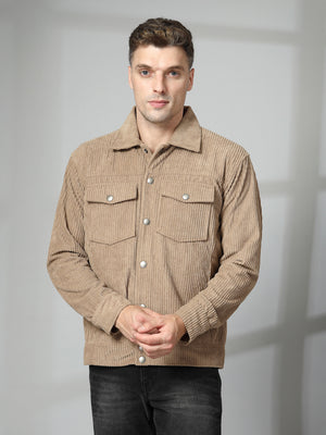 Men Winter Wear Regular Fit Corduory Jacket