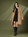 Women Casual Front Open Winter Trench Coat