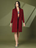 Women Casual Front Open Winter Trench Coat