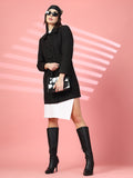 Women Spread Collar, Long Sleeves Woolen Winter Trench coat