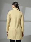 Women Spread Collar Single-Breasted Wool Overcoat