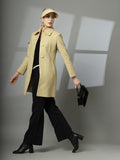 Women Spread Collar Single-Breasted Wool Overcoat