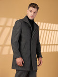 Chkokko Men Long Coat Double Breasted 5 Button