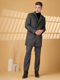 Chkokko Men Long Coat Double Breasted 5 Button