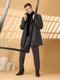 Chkokko Men Long Coat Double Breasted 5 Button