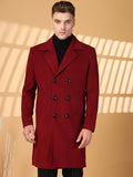 Men Winter Wear Double Breasted Long Coat