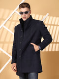 Chkokko Men Long Coat Double Breasted 5 Button