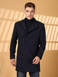 Chkokko Men Long Coat Double Breasted 5 Button