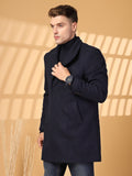 Chkokko Men Long Coat Double Breasted 5 Button