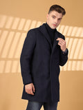 Chkokko Men Long Coat Double Breasted 5 Button