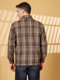 Men Winter Wear Check Shacket | CHKOKKO