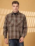 Men Winter Wear Check Shacket | CHKOKKO