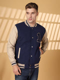 Men's Winter Wear Varsity Jacket With Ribbed Cuffs