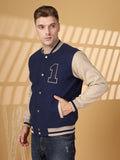 Men's Winter Wear Varsity Jacket With Ribbed Cuffs