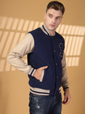 Men's Winter Wear Varsity Jacket With Ribbed Cuffs