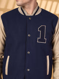 Men's Winter Wear Varsity Jacket With Ribbed Cuffs