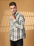 Men Winter Wear Spread Collar Check Shacket | CHKOKKO