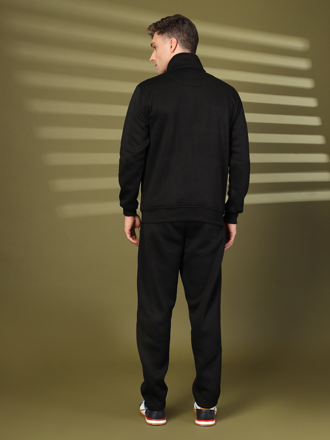 Men Black Grey Winter Tracksuit | CHKOKKO