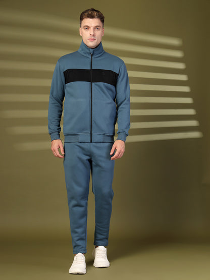 Men Indigo Black Winter Tracksuit | CHKOKKO