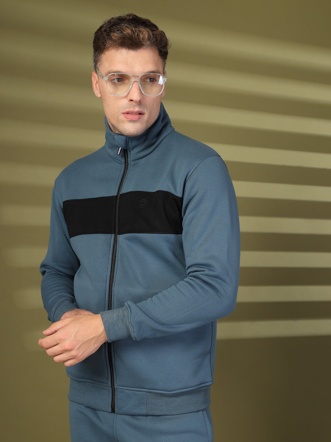 Men Indigo Black Winter Tracksuit | CHKOKKO