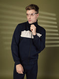 Men Navy Ecru Winter Tracksuit | CHKOKKO