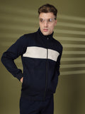 Men Navy Ecru Winter Tracksuit | CHKOKKO