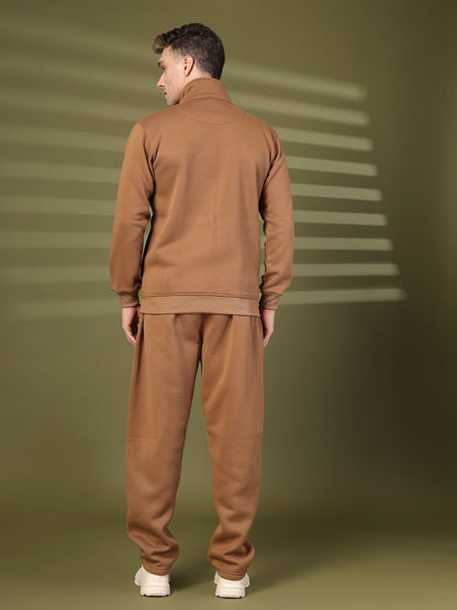 Men Golden Brown Winter Tracksuit | CHKOKKO