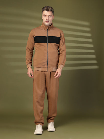 Men Golden Brown Winter Tracksuit | CHKOKKO