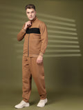 Men Golden Brown Winter Tracksuit | CHKOKKO