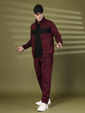 Men Wine Black Winter Tracksuit | CHKOKKO