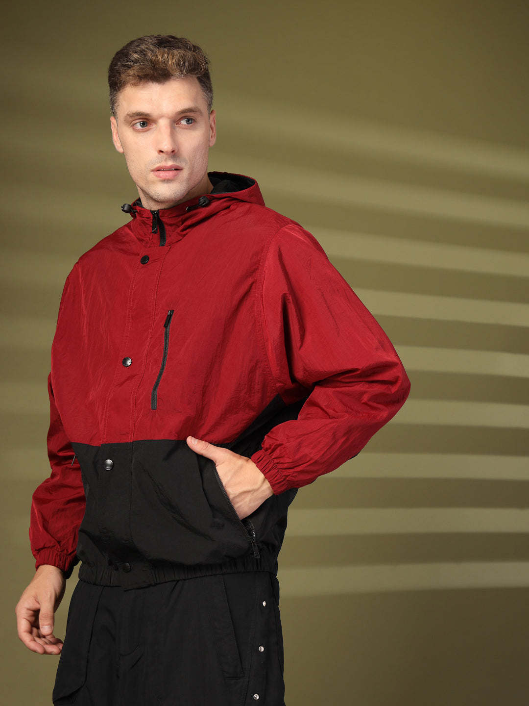 Men’s Lightweight UPF 50+ Sun Protection Summer Jacket Wine Black