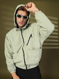 Men Winter Sports Oversized Windcheater Hooded Jacket