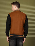 Men's Winter Wear Varsity Jacket With Ribbed Cuffs