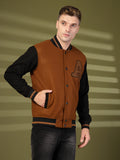 Men's Winter Wear Varsity Jacket With Ribbed Cuffs