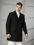 Chkokko Men Long Coat Double Breasted 5 Button