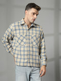 Men Winter Wear Check Shacket | CHKOKKO