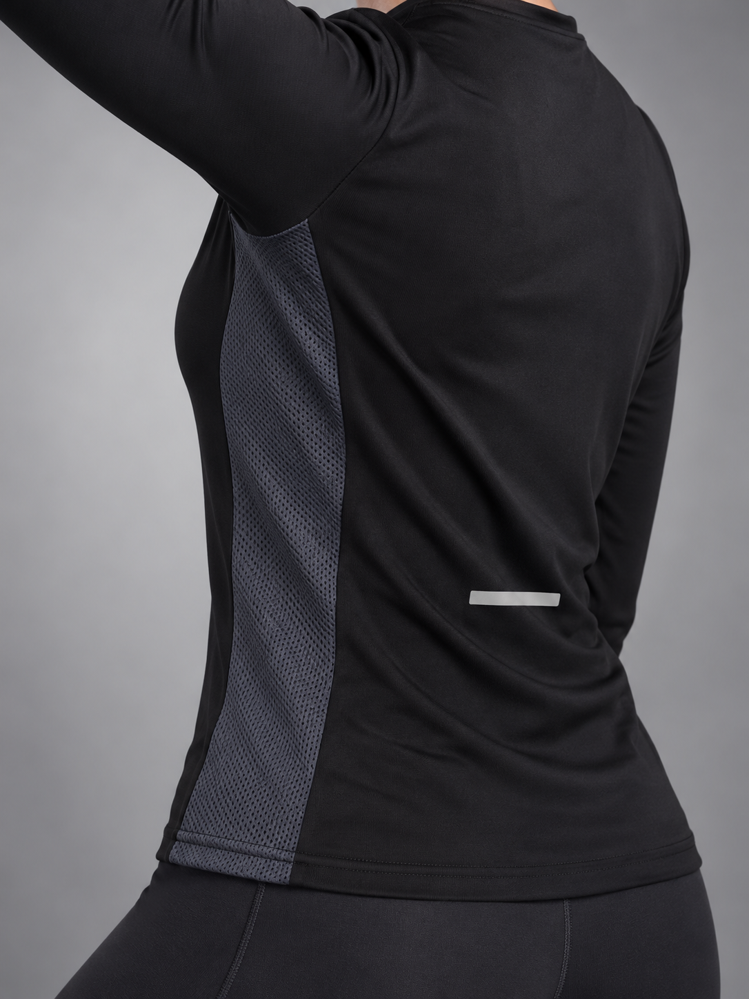 Women's Full Sleeves Gym Sports T-Shirt Black