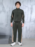 Men’s Olive Mouse Colorblock Track Suit