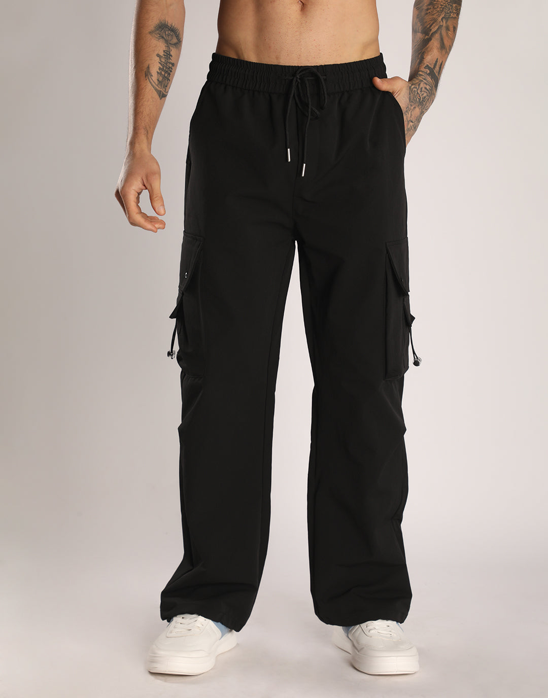 Men’s Premium Black Sports Track Pants with Side Pockets