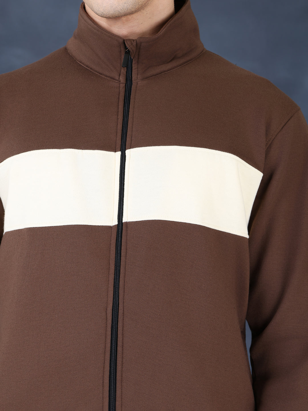 Men Brown White Winter Tracksuit | CHKOKKO