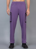 Men Purple Designer Regular Fit Trackpant
