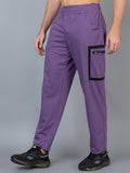 Men Purple Designer Regular Fit Trackpant
