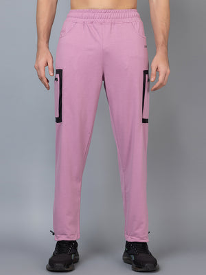Men Pink Designer Regular Fit Trackpant