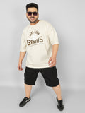 Men Plus Size Printed Oversized Half Sleeves T-Shirt