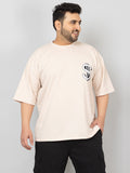 Men Plus Size Printed Oversized Half Sleeves T-Shirt