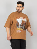 Men Plus Size Printed Oversized Half Sleeves T-Shirt