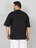 Men Plus Size Printed Oversized Half Sleeves T-Shirt